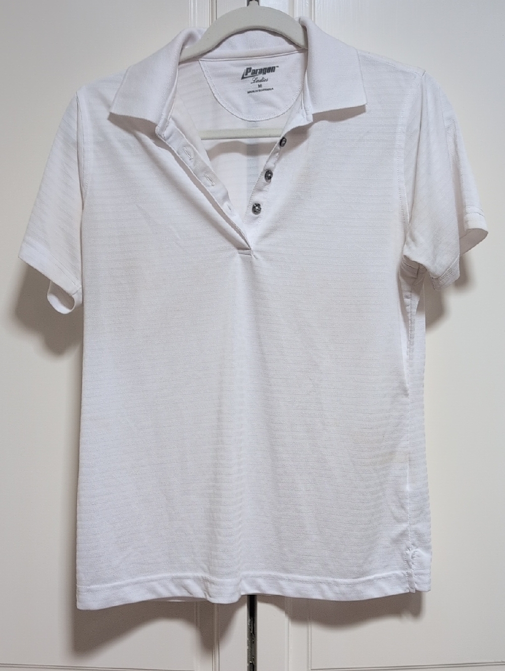 PARAGON Women's White Short Sleeve Golf Polo Top